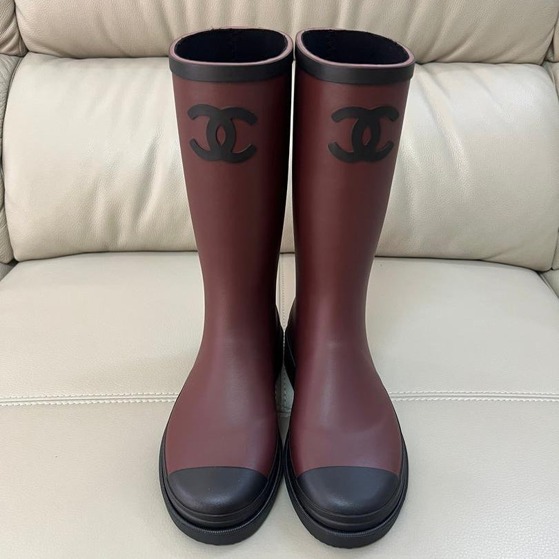 Viral Rubber Boots Burgundy - shoes | LUXIUM MARKET