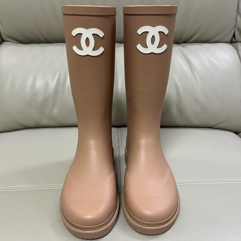 Viral Rubber Boots Nude - shoes | LUXIUM MARKET