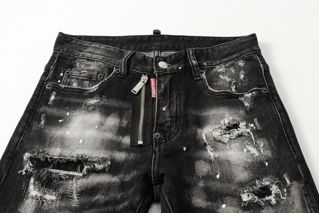 Slim-Fit Distressed Denim Jeans - men's clothing, detail view 8 | LUXIUM MARKET
