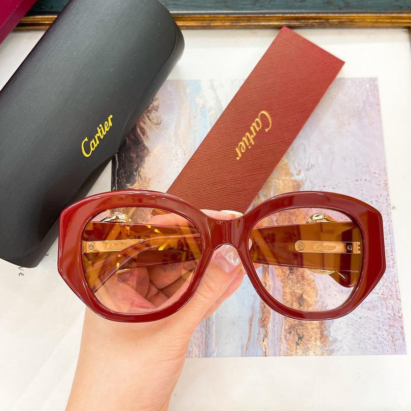 Oversized Red Acetate Sunglasses - women's accessory | LUXIUM MARKET