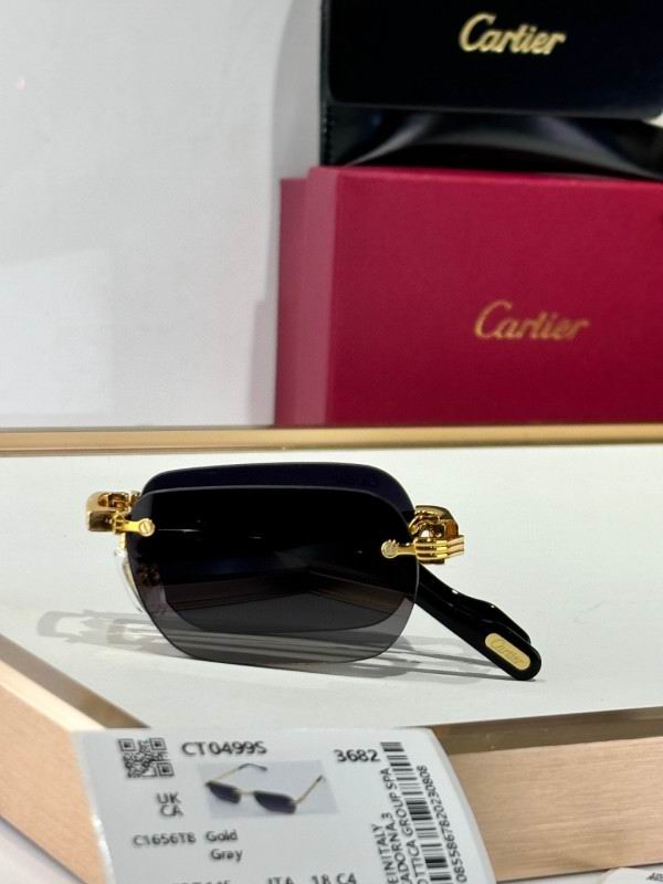 Foldable Rimless Rectangle Sunglasses - men's accessory, detail view 9 | LUXIUM MARKET