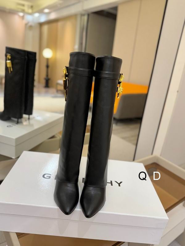 Knee-High Boots Gold Lock - women's shoes, detail view 5 | LUXIUM MARKET