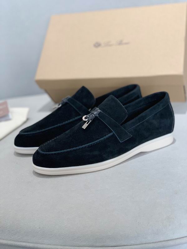 Black Suede Penny Loafers - men's shoes, detail view 4 | LUXIUM MARKET