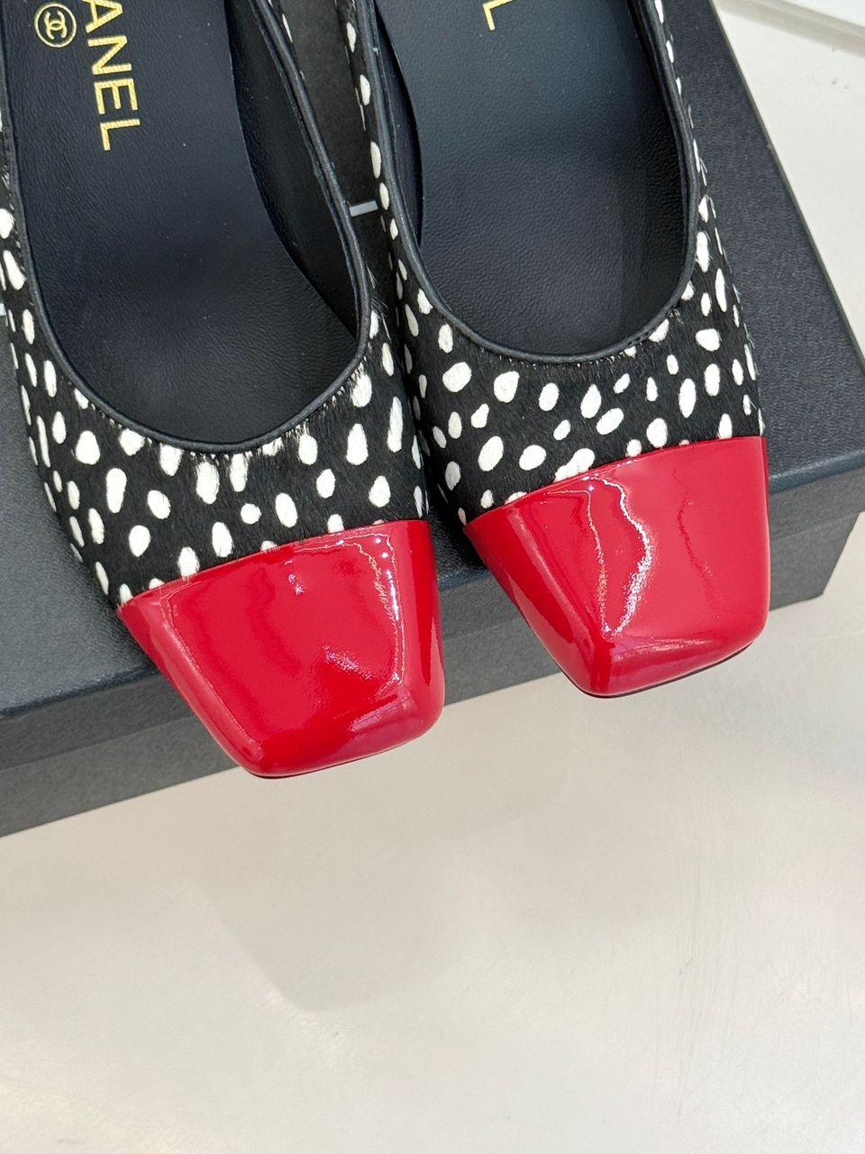 Midnight Polka Heels - women's shoes, detail view 6 | LUXIUM MARKET