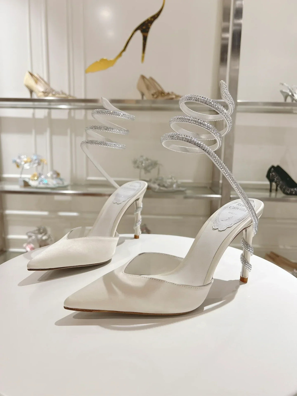 Cleo Snake-Design Heels - women's shoes, detail view 9 | LUXIUM MARKET
