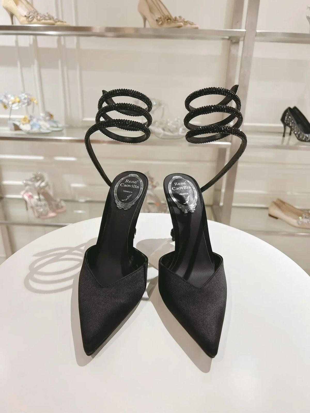 Cleo Snake-Design Heels - women's shoes, detail view 9 | LUXIUM MARKET