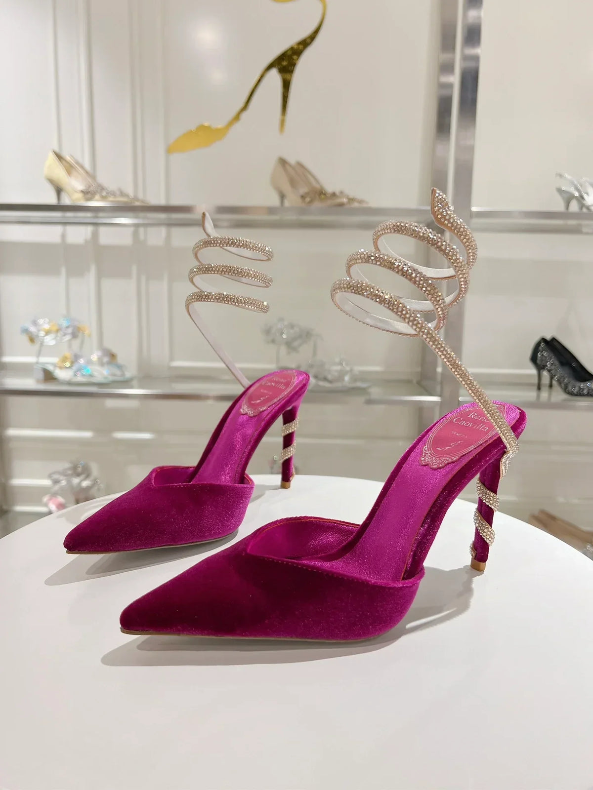 Cleo Snake-Design Heels - women's shoes, detail view 8 | LUXIUM MARKET