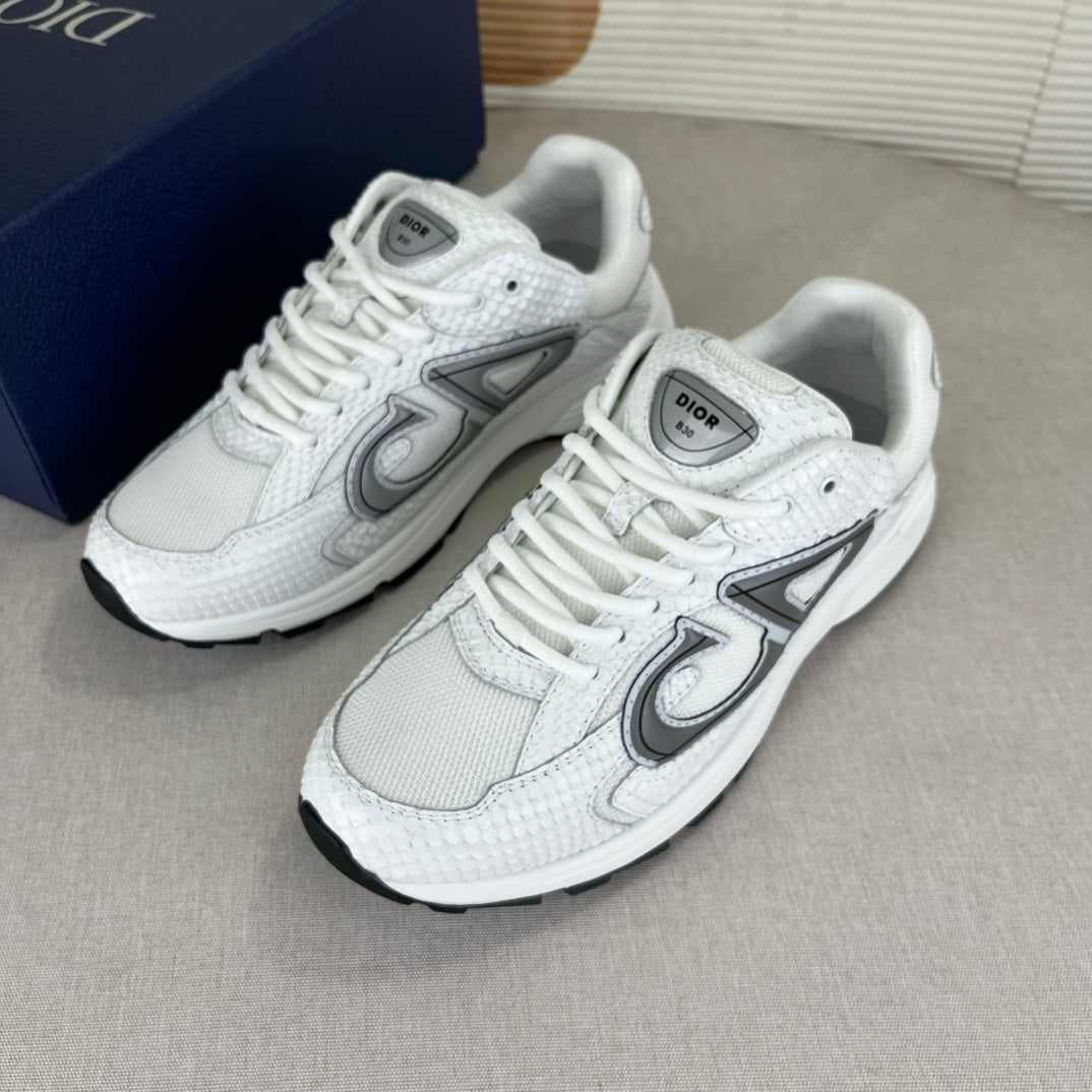 B30 Inspired Sneakers – White Snake Leather - men's shoes, detail view 9 | LUXIUM MARKET
