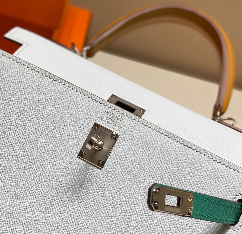 Tricolor Leather Bag 28