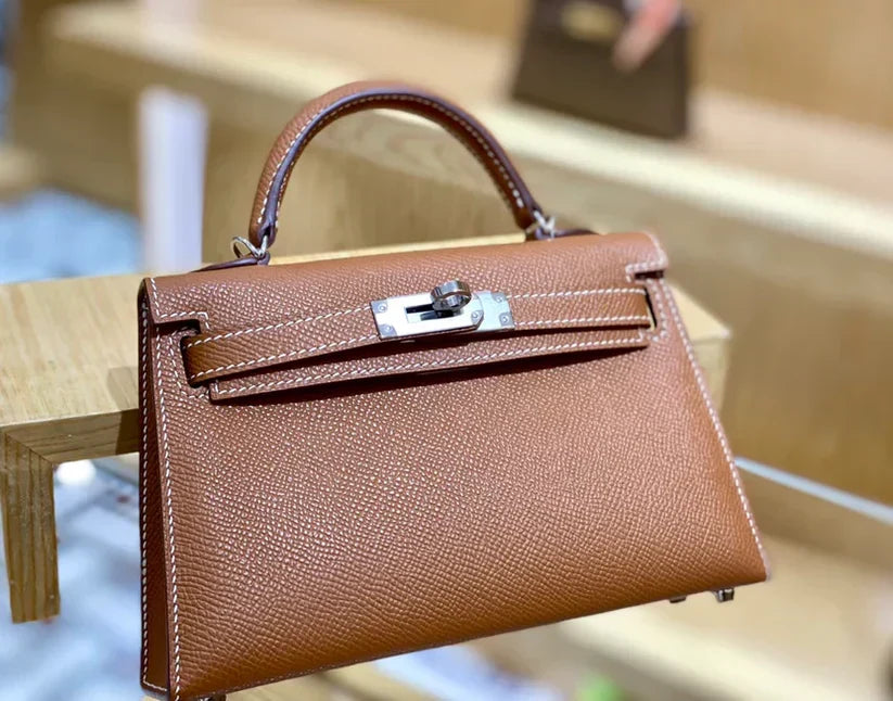 Palm Print Gold Brown 19 - women's bag, detail view 5 | LUXIUM MARKET