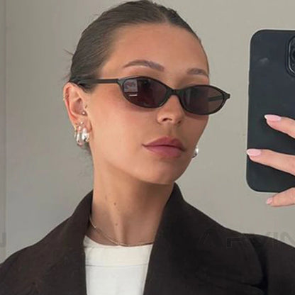 Slim Oval Acetate Sunglasses - women's accessory | LUXIUM MARKET