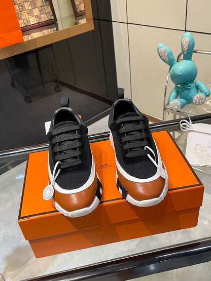 H Striped Leather Sneakers - men's shoes, detail view 5 | LUXIUM MARKET