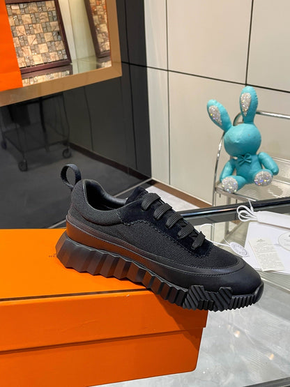 H Striped Leather Sneakers - men's shoes, detail view 8 | LUXIUM MARKET