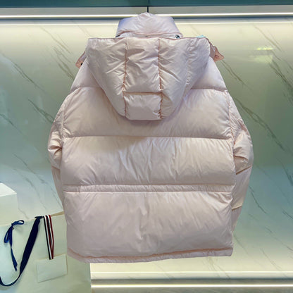 Pink Puffer Jacket - women's clothing, detail view 2 | LUXIUM MARKET