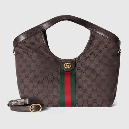 Brown Monogram Shoulder Bag - women's bag, detail view 6 | LUXIUM MARKET
