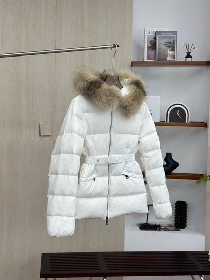 Boreal Quilted Jacket with Fur Hood - clothing, detail view 3 | LUXIUM MARKET