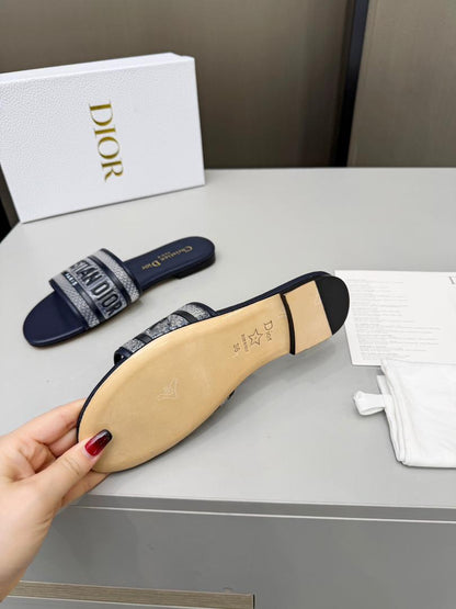 Midnight Luxe Textured Slides - women's shoes, detail view 2 | LUXIUM MARKET