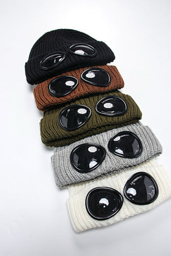 Beanie Hat with Integrated Goggles - men's accessory, detail view 2 | LUXIUM MARKET