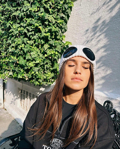 Beanie Hat with Integrated Goggles