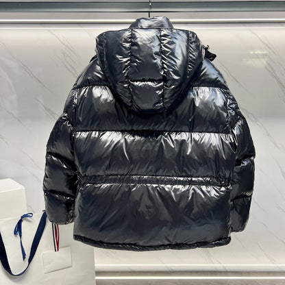Black Puffer Jacket - women's clothing, detail view 2 | LUXIUM MARKET