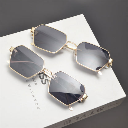 Rimless Gold Shield Sunglasses - women's accessory, detail view 16 | LUXIUM MARKET