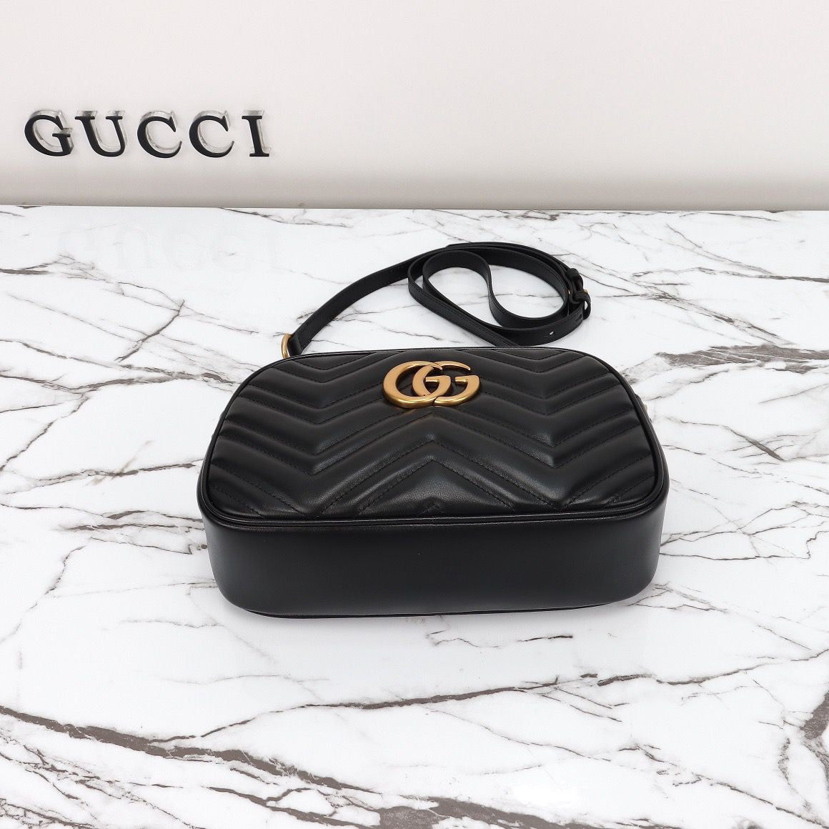 Black Quilted Camera Bag