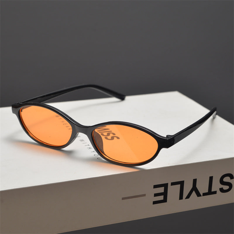 Slim Oval Acetate Sunglasses - women's accessory, detail view 13 | LUXIUM MARKET