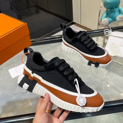 H Striped Leather Sneakers - men's shoes | LUXIUM MARKET