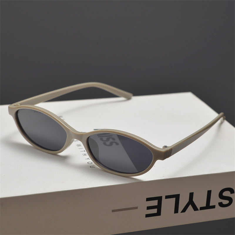 Slim Oval Acetate Sunglasses - women's accessory, detail view 14 | LUXIUM MARKET