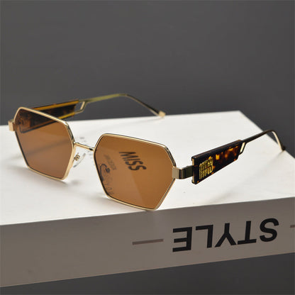 Rimless Gold Shield Sunglasses - women's accessory, detail view 10 | LUXIUM MARKET