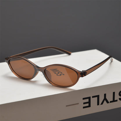 Slim Oval Acetate Sunglasses - women's accessory, detail view 16 | LUXIUM MARKET