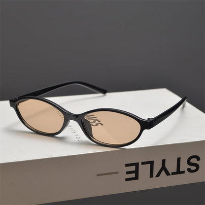 Slim Oval Acetate Sunglasses - women's accessory, detail view 17 | LUXIUM MARKET