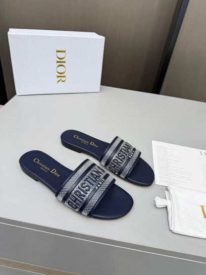 Midnight Luxe Textured Slides - women's shoes, detail view 6 | LUXIUM MARKET