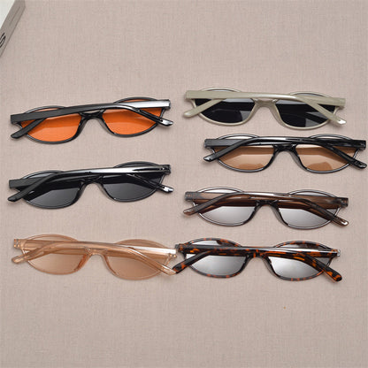 Slim Oval Acetate Sunglasses - women's accessory, detail view 22 | LUXIUM MARKET