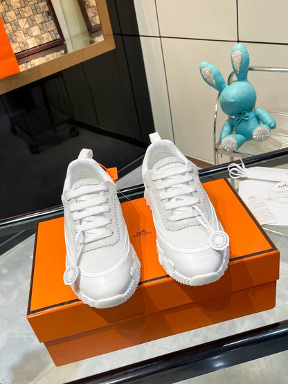 H Striped Leather Sneakers - men's shoes, detail view 4 | LUXIUM MARKET
