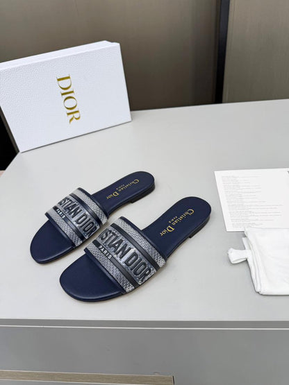 Midnight Luxe Textured Slides - women's shoes, detail view 7 | LUXIUM MARKET