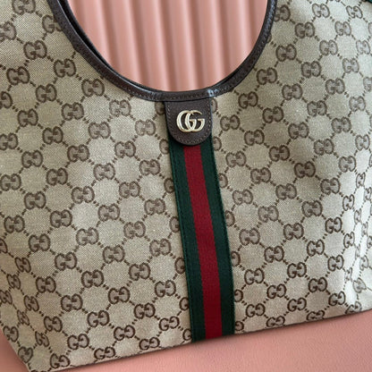 Beige Monogram Shoulder Bag - women's bag, detail view 5 | LUXIUM MARKET
