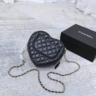 Black Leather Heart Mini Bag - women's bag, detail view 6 | LUXIUM MARKET