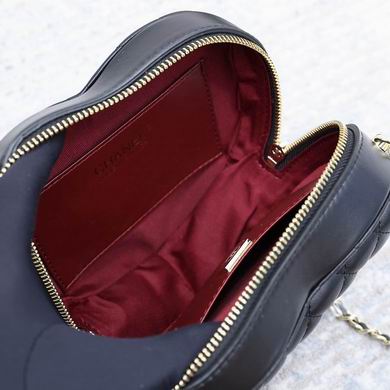 Black Leather Heart Mini Bag - women's bag, detail view 5 | LUXIUM MARKET