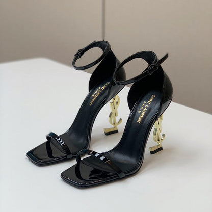 Sculpted Heel Ankle Strap Sandals - women's shoes | LUXIUM MARKET