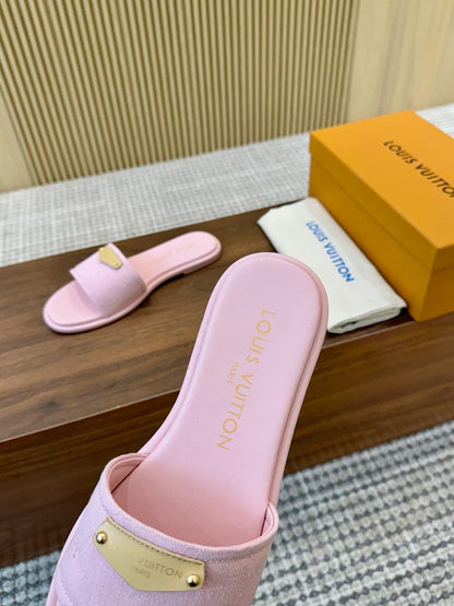 Blush Luxe Comfort Slides - women's shoes, detail view 5 | LUXIUM MARKET