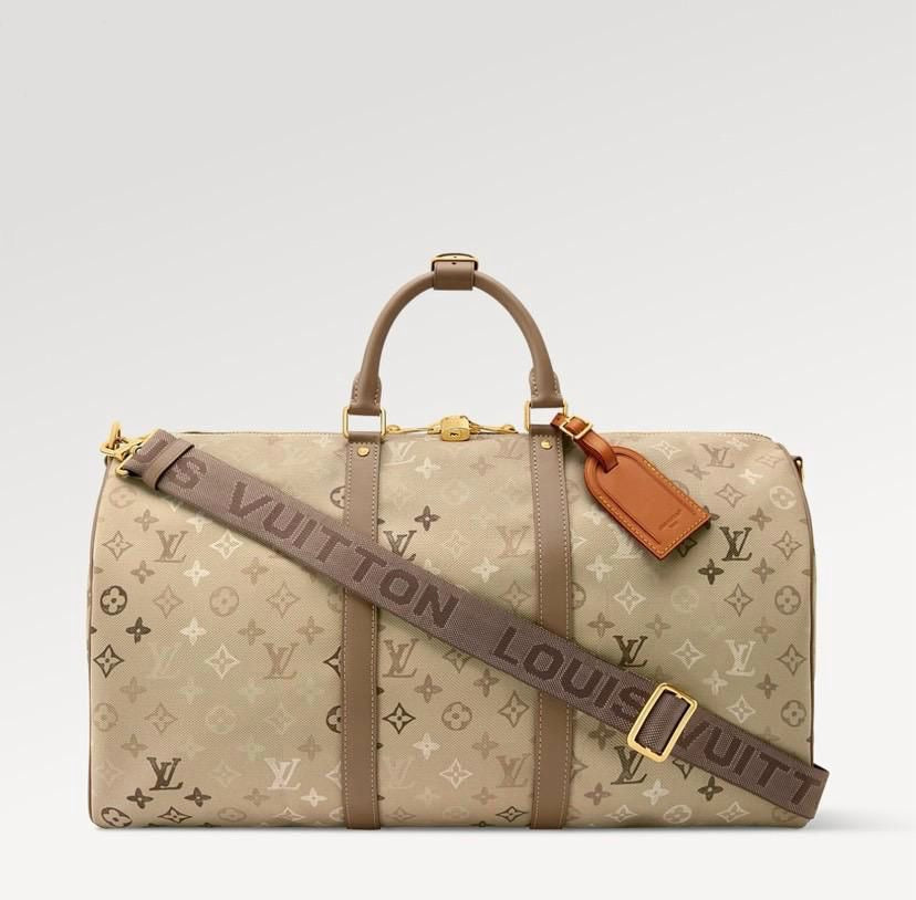 Beige Monogram Travel Bag