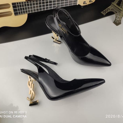 Sculpted Heel Ankle Strap Sandals - women's shoes | LUXIUM MARKET