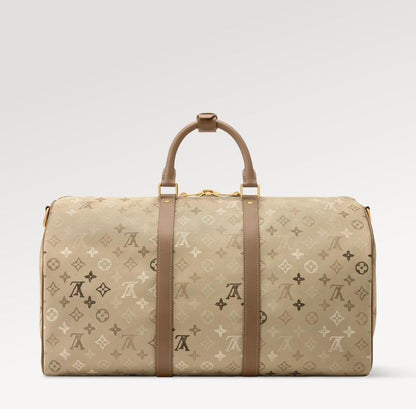 Beige Monogram Travel Bag - women's bag, detail view 3 | LUXIUM MARKET