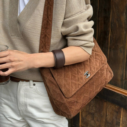 Classic Brown Shoulder Big Bag - women's bag | LUXIUM MARKET