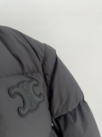 Black Hooded Puffer Jacket - women's clothing, detail view 5 | LUXIUM MARKET