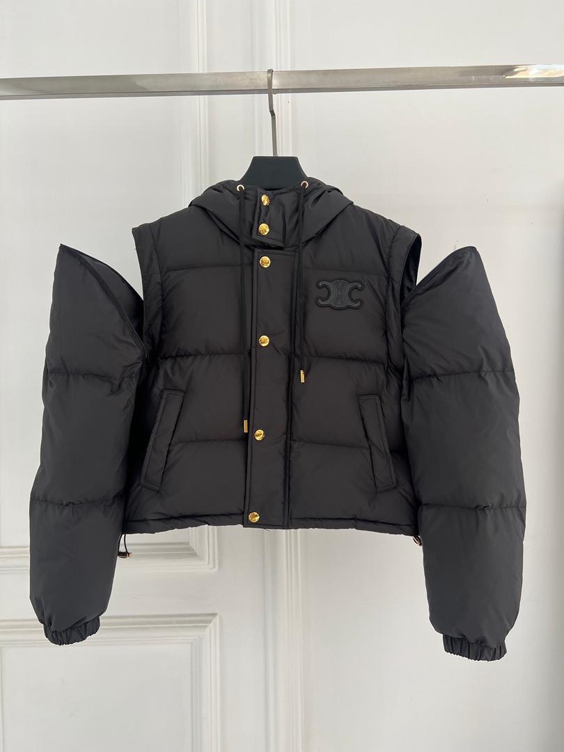 Black Hooded Puffer Jacket