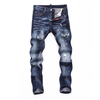 Slim-Fit Distressed Denim Jeans - men's clothing | LUXIUM MARKET
