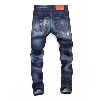 Slim-Fit Distressed Denim Jeans - men's clothing, detail view 4 | LUXIUM MARKET