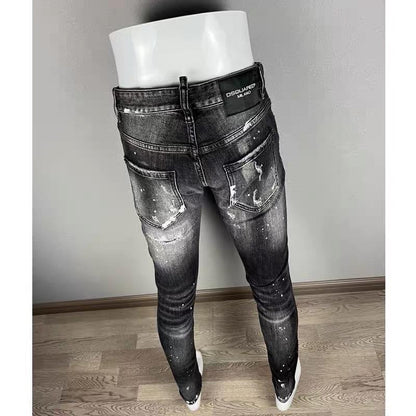 Slim-Fit Distressed Denim Jeans - men's clothing, detail view 3 | LUXIUM MARKET